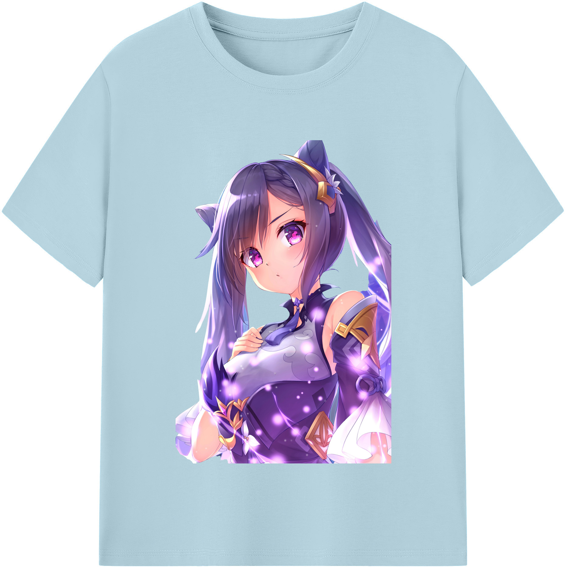 げんし神 刻晴 こくせい genshin Kokusei 綿100％半袖Tシャツ（フロントプリント）